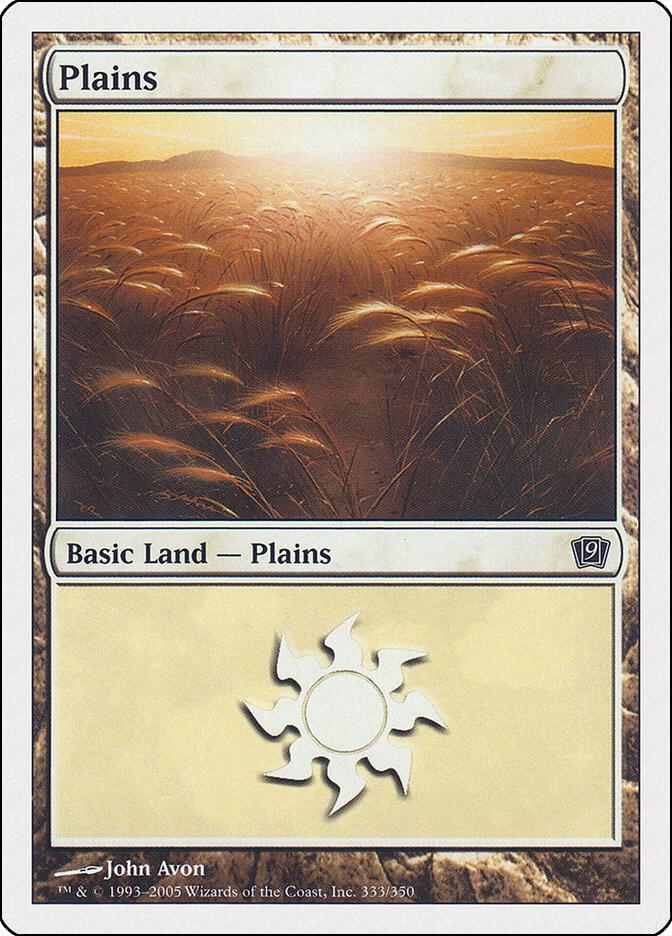 Plains 333 card from 9th Edition