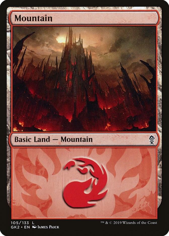 Mountain 105 card from Ravnica Allegiance: Guild Kits