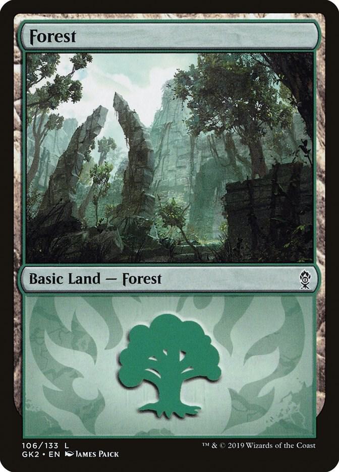 Forest 106 card from Ravnica Allegiance: Guild Kits