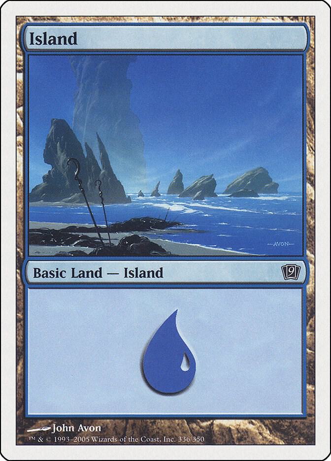 Island 336 card from 9th Edition