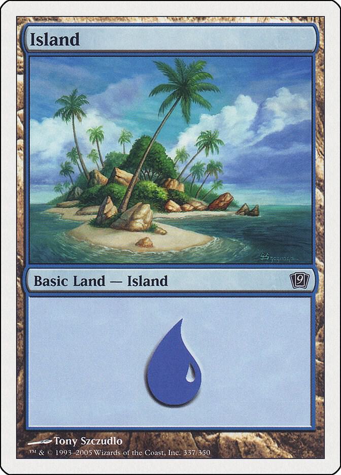 Island 337 card from 9th Edition