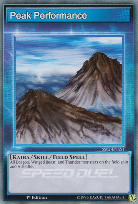 Peak Performance SS02-ENAS1 card from Speed Duel Decks: Duelists of Tomorrow