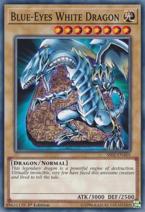 Blue-Eyes White Dragon SS02-ENA01 card from Speed Duel Decks: Duelists of Tomorrow