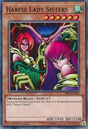 Harpie Lady Sisters SS02-ENC04 card from Speed Duel Decks: Duelists of Tomorrow