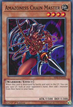 Amazoness Chain Master SS02-ENC05 card from Speed Duel Decks: Duelists of Tomorrow