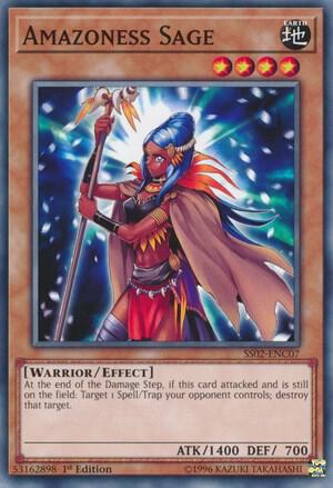 Amazoness Sage SS02-ENC07 card from Speed Duel Decks: Duelists of Tomorrow