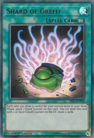 Shard of Greed SS01-ENV01 card from Speed Duel Decks: Destiny Masters