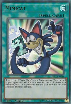 Mimicat SS01-ENV03 card from Speed Duel Decks: Destiny Masters