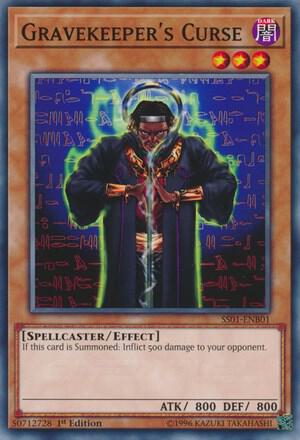 Gravekeeper's Curse SS01-ENB01 card from Speed Duel Decks: Destiny Masters