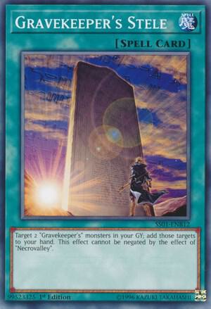 Gravekeeper's Stele SS01-ENB12 card from Speed Duel Decks: Destiny Masters