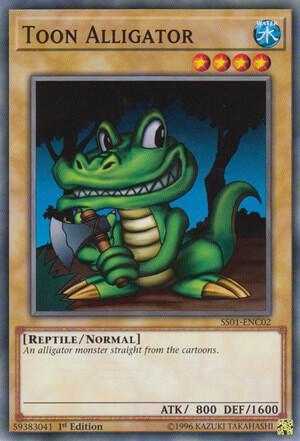 Toon Alligator SS01-ENC02 card from Speed Duel Decks: Destiny Masters