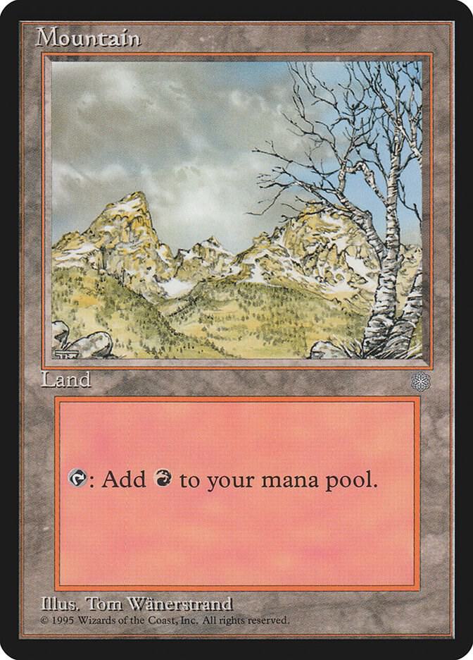 Mountain 341 card from Ice Age