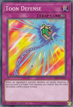 Toon Defense SS01-ENC15 card from Speed Duel Decks: Destiny Masters
