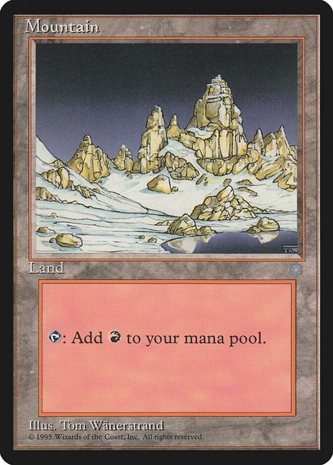 Mountain 342 card from Ice Age