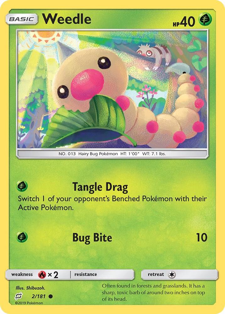 Weedle (2) 2/181 card from SM - Team Up