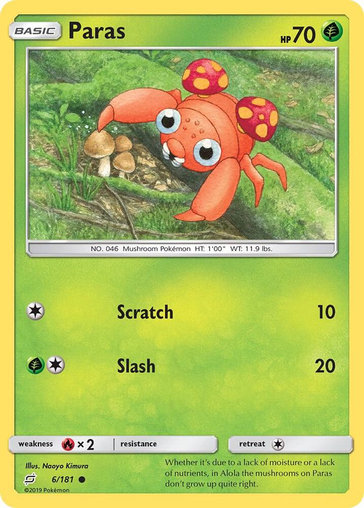 Paras 6/181 card from SM - Team Up