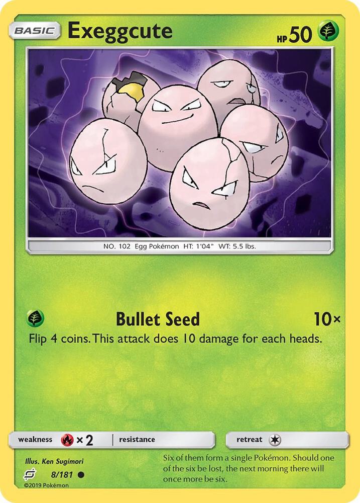 Exeggcute 8/181 card from SM - Team Up