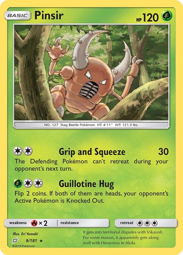 Pinsir 9/181 card from SM - Team Up