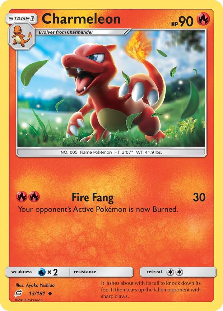Charmeleon 13/181 card from SM - Team Up