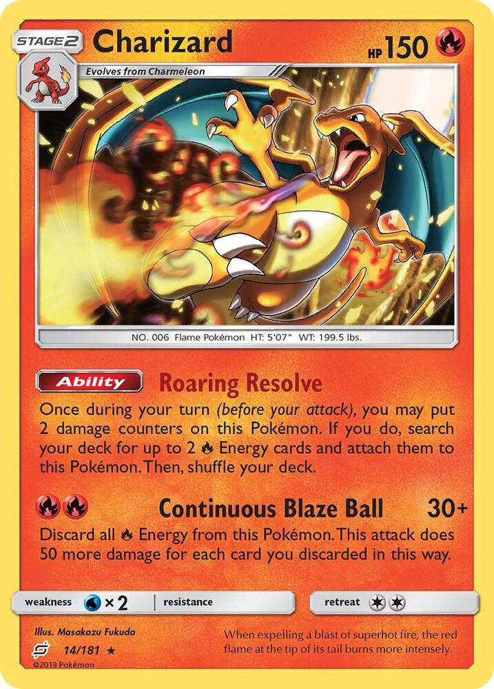 Charizard 14/181 card from SM - Team Up
