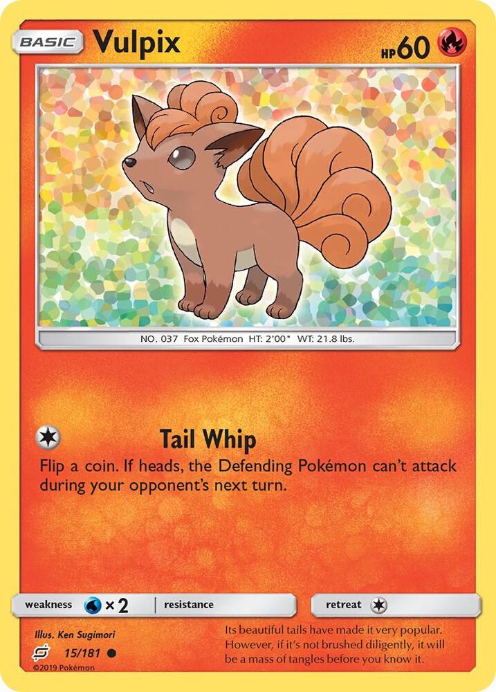 Vulpix 15/181 card from SM - Team Up