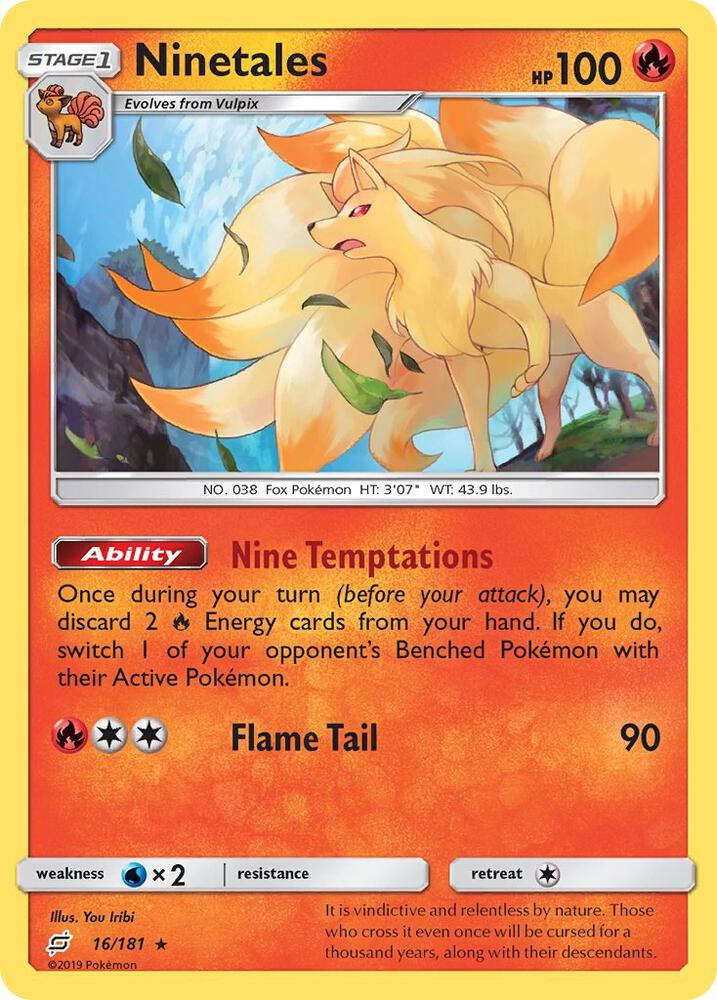 Ninetales 16/181 card from SM - Team Up