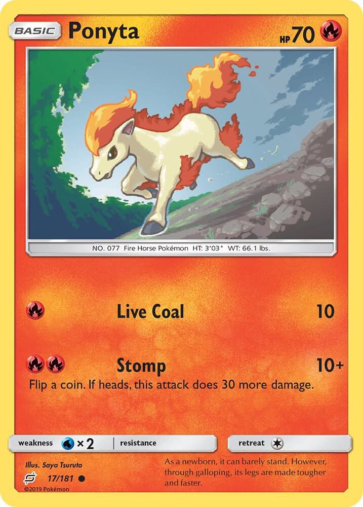 Ponyta 17/181 card from SM - Team Up