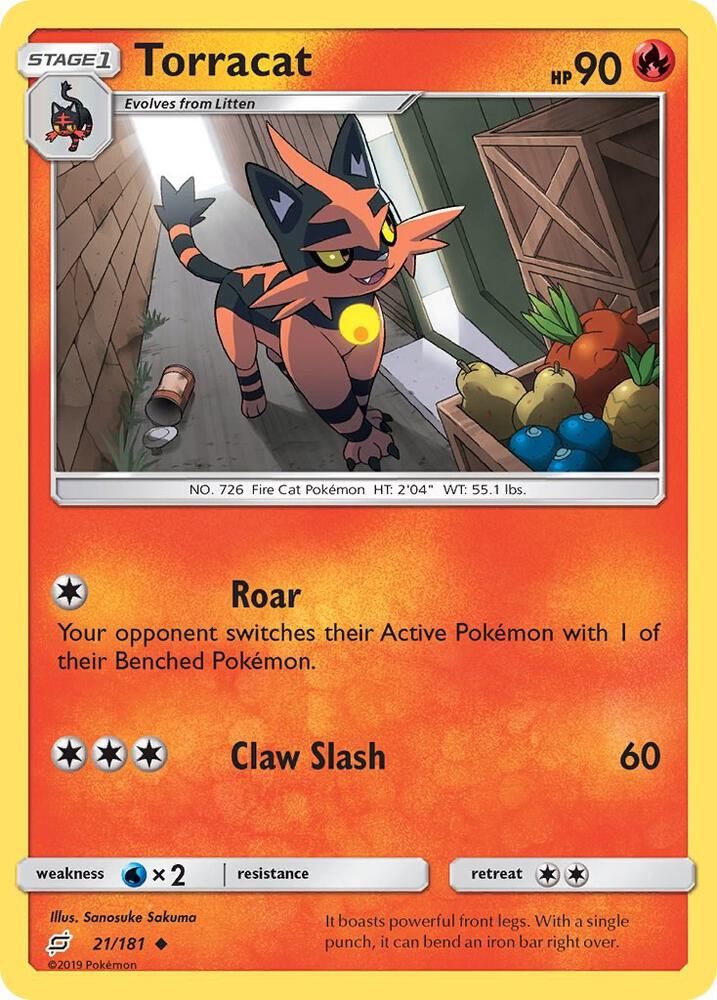Torracat 21/181 card from SM - Team Up