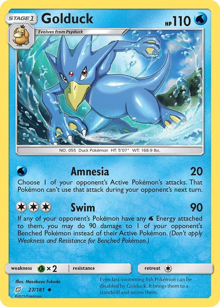 Golduck 27/181 card from SM - Team Up