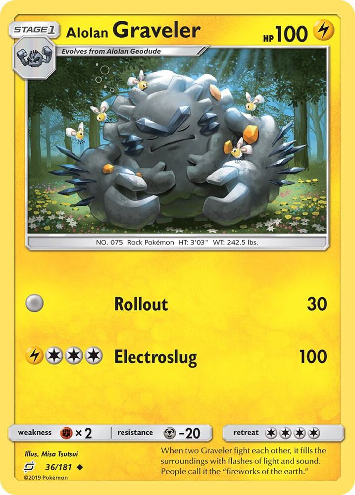 Alolan Graveler 36/181 card from SM - Team Up