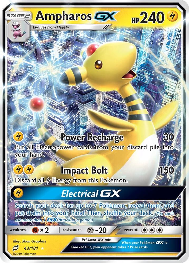 Ampharos GX 43/181 card from SM - Team Up