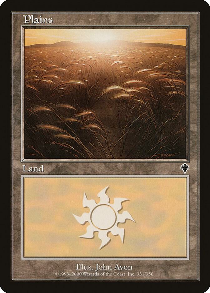 Plains 331 card from Invasion
