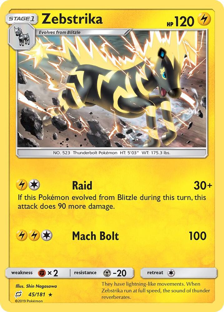 Zebstrika 45/181 card from SM - Team Up