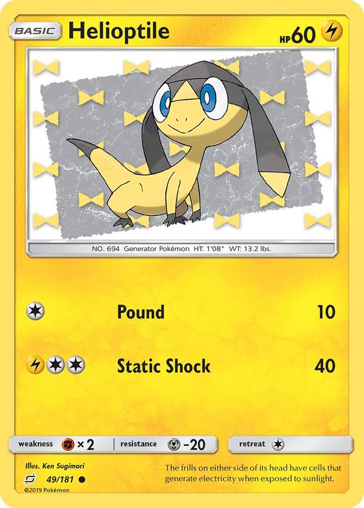 Helioptile 49/181 card from SM - Team Up