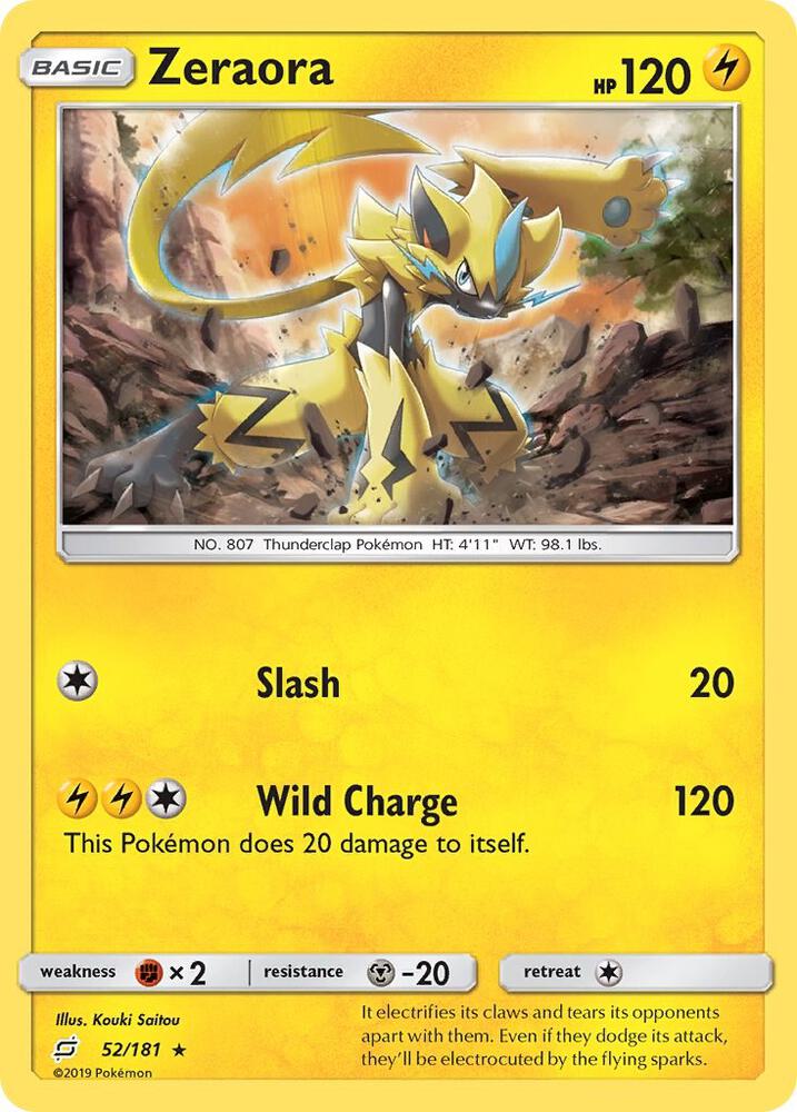 Zeraora 52/181 card from SM - Team Up
