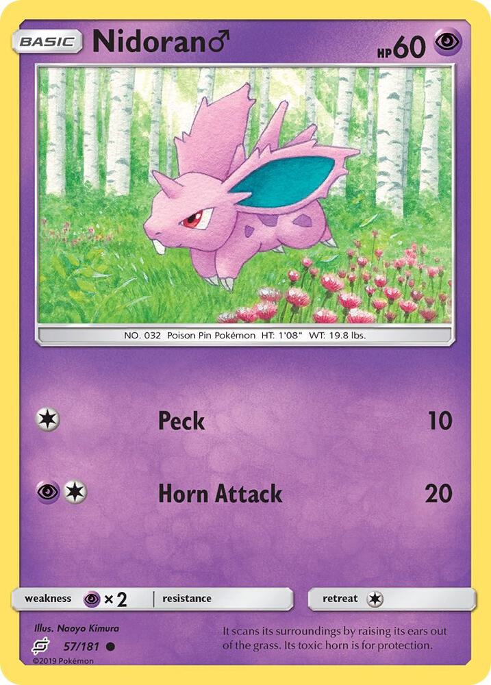 Nidoran M 57/181 card from SM - Team Up