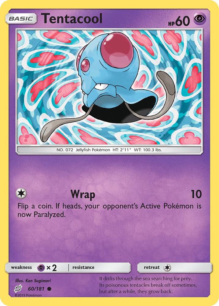 Tentacool 60/181 card from SM - Team Up