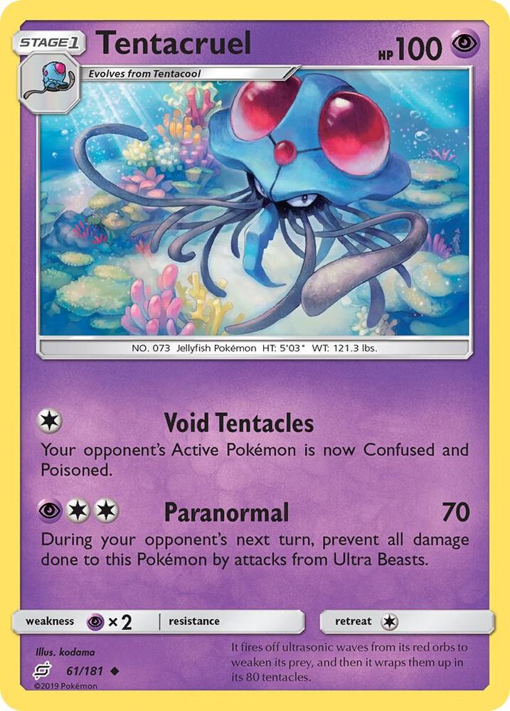 Tentacruel 61/181 card from SM - Team Up