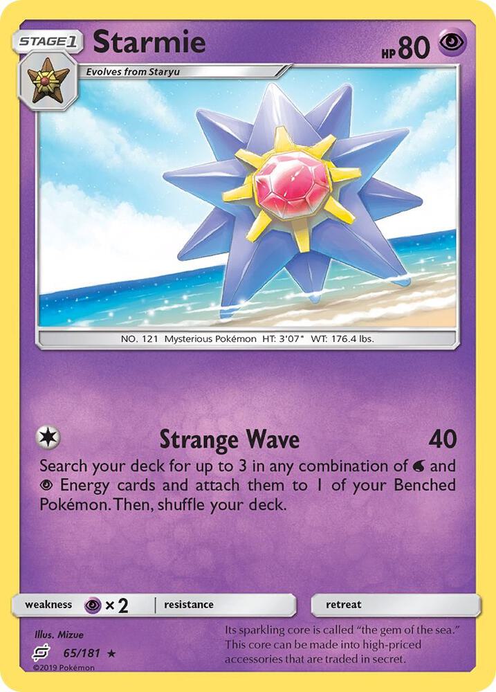 Starmie 65/181 card from SM - Team Up