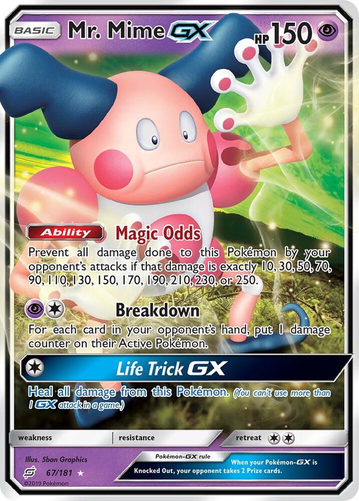 Mr. Mime GX 67/181 card from SM - Team Up