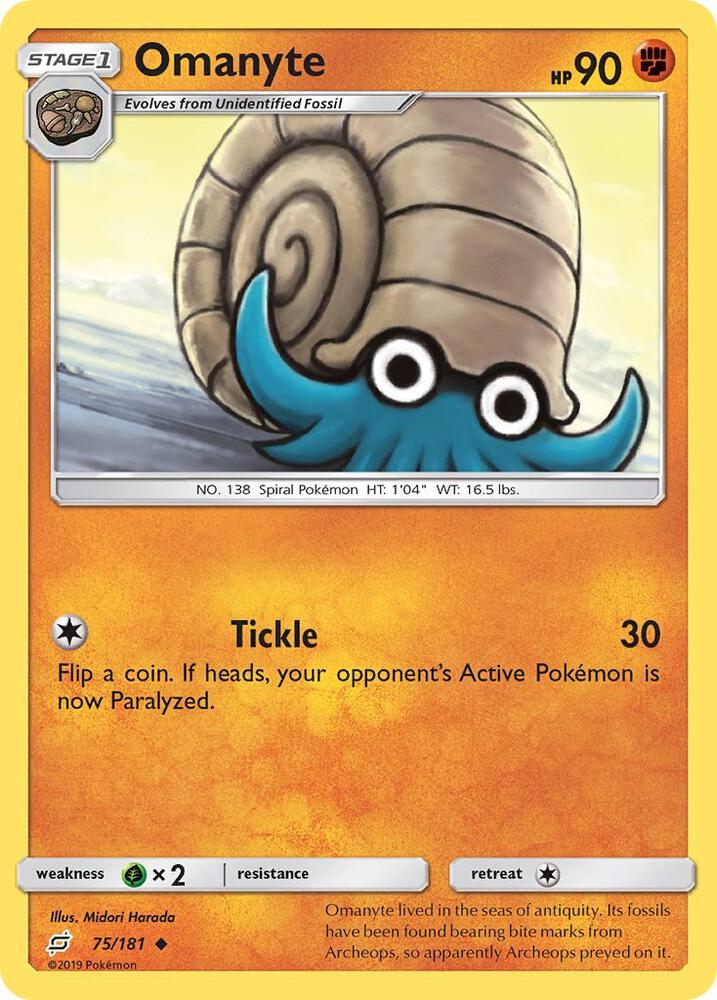 Omanyte 75/181 card from SM - Team Up