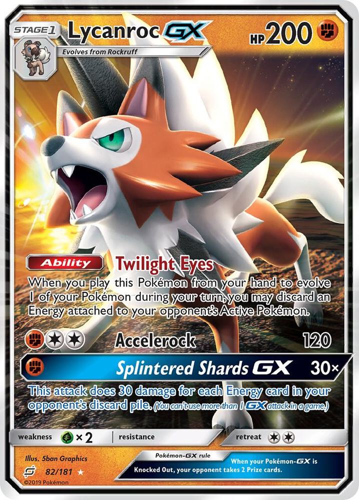 Lycanroc GX 82/181 card from SM - Team Up