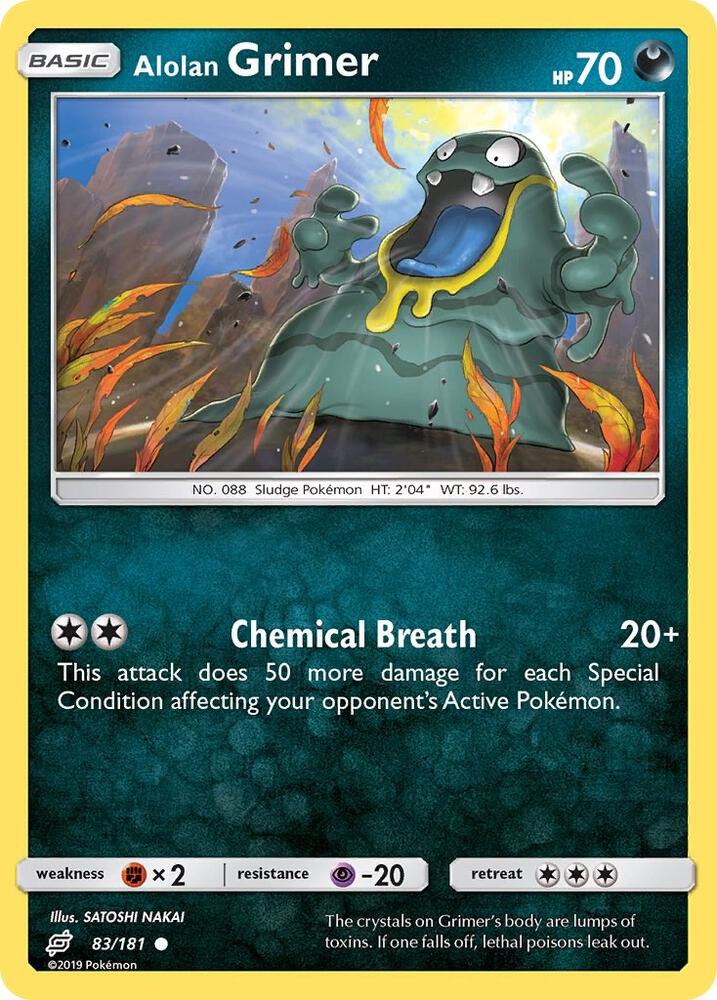 Alolan Grimer 83/181 card from SM - Team Up