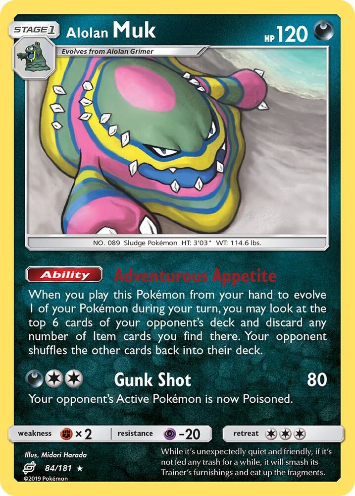 Alolan Muk 84/181 card from SM - Team Up