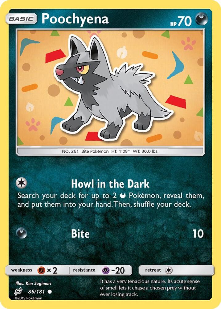 Poochyena 86/181 card from SM - Team Up