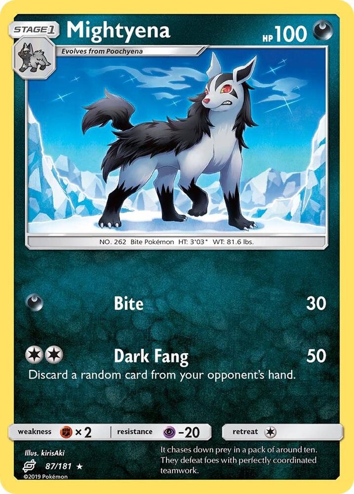 Mightyena 87/181 card from SM - Team Up