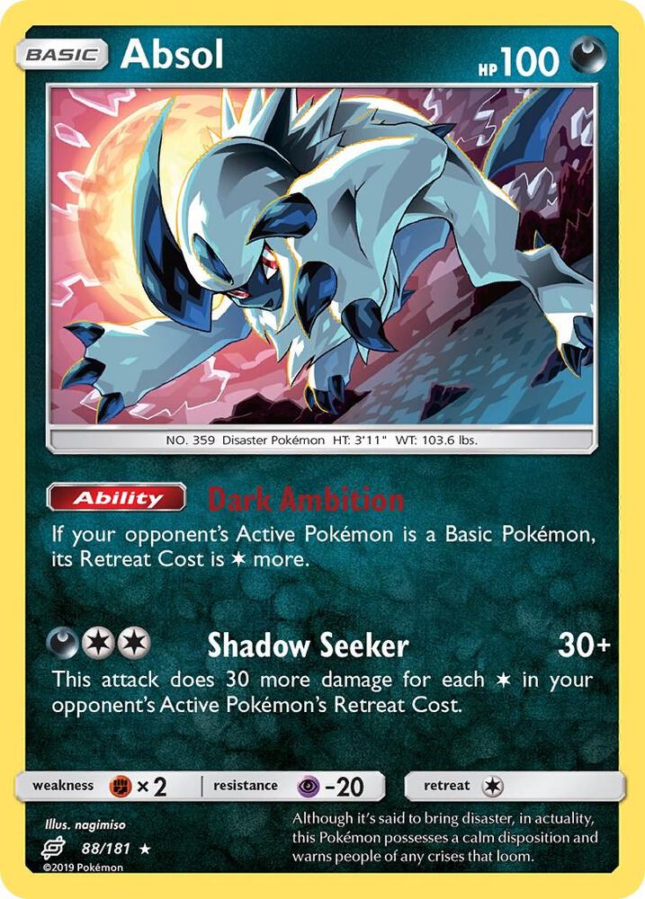 Absol 88/181 card from SM - Team Up