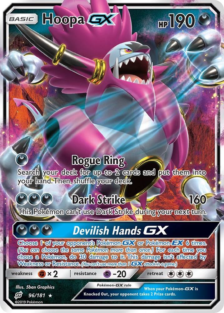 Hoopa GX 96/181 card from SM - Team Up