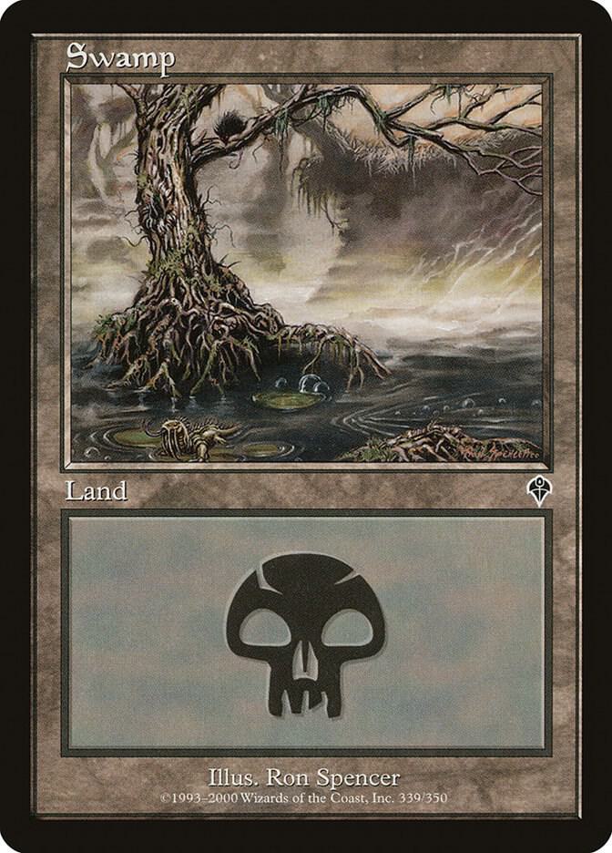 Swamp 339 card from Invasion