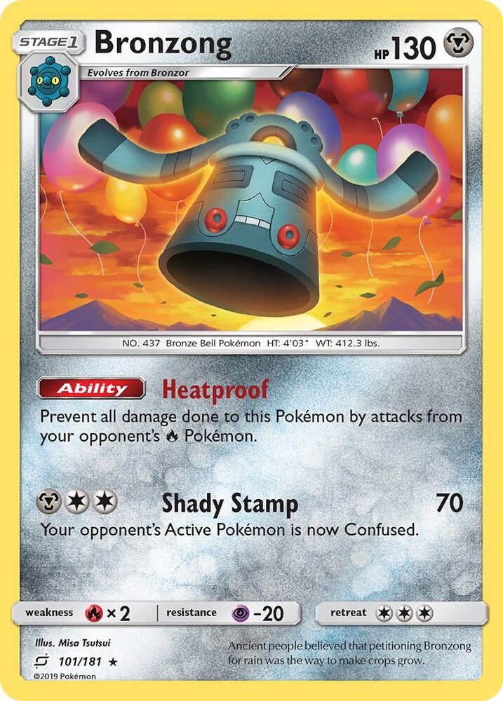 Bronzong 101/181 card from SM - Team Up